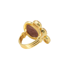 Load image into Gallery viewer, Burgundy Sapphire & Citrine Quartz Ring