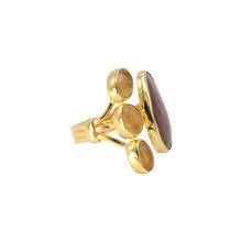 Load image into Gallery viewer, Burgundy Sapphire & Citrine Quartz Ring