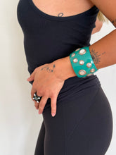 Load image into Gallery viewer, Turquoise Resin &amp; Mother of Pearl Shell Cuff
