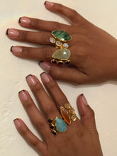 Load image into Gallery viewer, Green Agate &amp; Moonstone Ring
