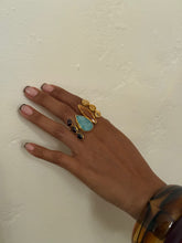 Load image into Gallery viewer, Larimar &amp; Garnet Ring
