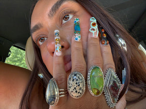 Green Ocean Jasper Ring