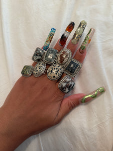 Dalmatian Jasper Ring