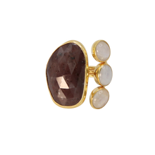 Load image into Gallery viewer, Red Sapphire &amp; Moonstone Ring

