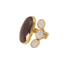 Load image into Gallery viewer, Red Sapphire &amp; Moonstone Ring
