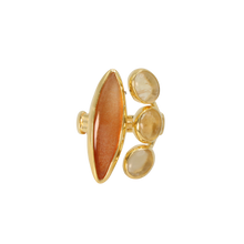 Load image into Gallery viewer, Orange Sapphire &amp; Tourmaline Ring
