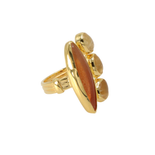 Load image into Gallery viewer, Orange Sapphire &amp; Tourmaline Ring
