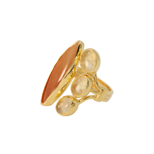 Load image into Gallery viewer, Orange Sapphire &amp; Tourmaline Ring
