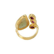 Load image into Gallery viewer, White Agate &amp; Garnet Ring

