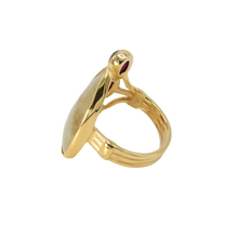 Load image into Gallery viewer, White Agate &amp; Garnet Ring

