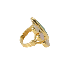 Load image into Gallery viewer, Green Agate &amp; Moonstone Ring
