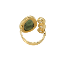 Load image into Gallery viewer, Green Agate &amp; Moonstone Ring
