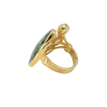 Load image into Gallery viewer, Green Agate &amp; Moonstone Ring
