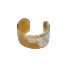 Load image into Gallery viewer, Tan &amp; White Horn Cuff
