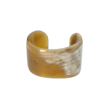 Load image into Gallery viewer, Tan &amp; White Horn Cuff
