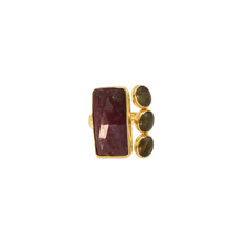 Load image into Gallery viewer, Red Sapphire &amp; Quartz Ring
