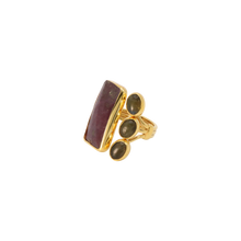Load image into Gallery viewer, Red Sapphire &amp; Quartz Ring
