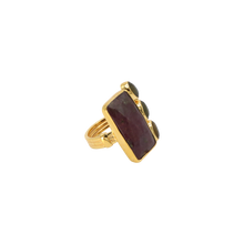 Load image into Gallery viewer, Red Sapphire &amp; Quartz Ring
