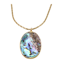 Load image into Gallery viewer, Oval Abalone Shell Necklace
