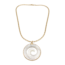 Load image into Gallery viewer, Textured Wave Mother Of Pearl Necklace
