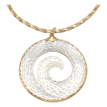 Load image into Gallery viewer, Textured Wave Mother Of Pearl Necklace
