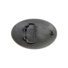 Load image into Gallery viewer, Silver &amp; Leather Horse Belt Buckle
