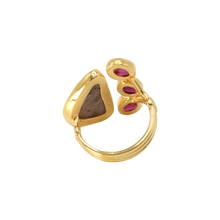 Load image into Gallery viewer, Brown Sapphire &amp; Garnet Ring
