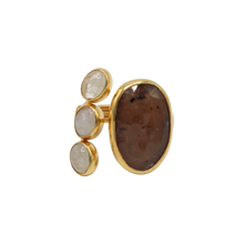 Load image into Gallery viewer, Red Sapphire &amp; Moonstone Ring
