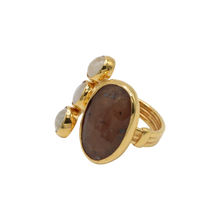 Load image into Gallery viewer, Red Sapphire &amp; Moonstone Ring
