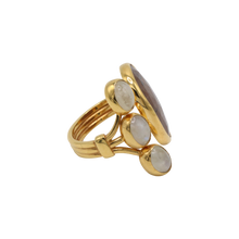 Load image into Gallery viewer, Red Sapphire &amp; Moonstone Ring
