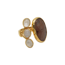 Load image into Gallery viewer, Red Sapphire &amp; Moonstone Ring
