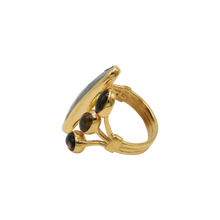 Load image into Gallery viewer, Brown Sapphire &amp; Quartz Ring
