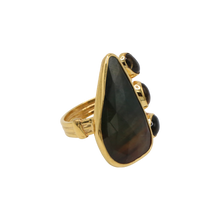 Load image into Gallery viewer, Brown Sapphire &amp; Quartz Ring
