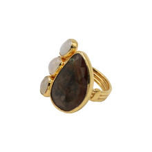 Load image into Gallery viewer, Brown Sapphire &amp; Moonstone Ring
