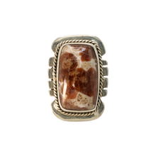 Load image into Gallery viewer, Garnet in Limestone Ring
