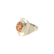 Load image into Gallery viewer, Garnet in Limestone Ring

