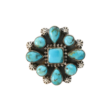 Load image into Gallery viewer, Turquoise Flower Ring
