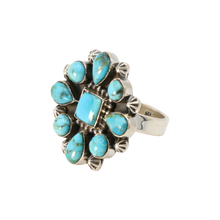 Load image into Gallery viewer, Turquoise Flower Ring
