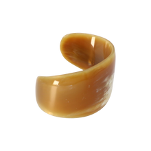 Load image into Gallery viewer, Caramel &amp; White Curved Horn Cuff
