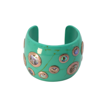 Load image into Gallery viewer, Turquoise Resin &amp; Abalone Shell Cuff
