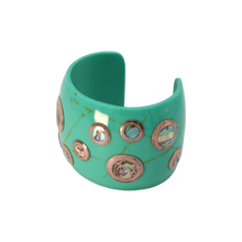 Load image into Gallery viewer, Turquoise Resin &amp; Abalone Shell Cuff
