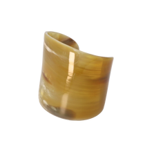 Load image into Gallery viewer, Large Tan &amp; White Horn Cuff
