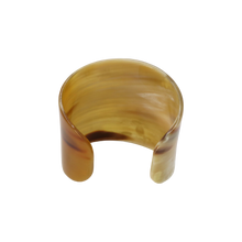 Load image into Gallery viewer, Large Tan &amp; White Horn Cuff
