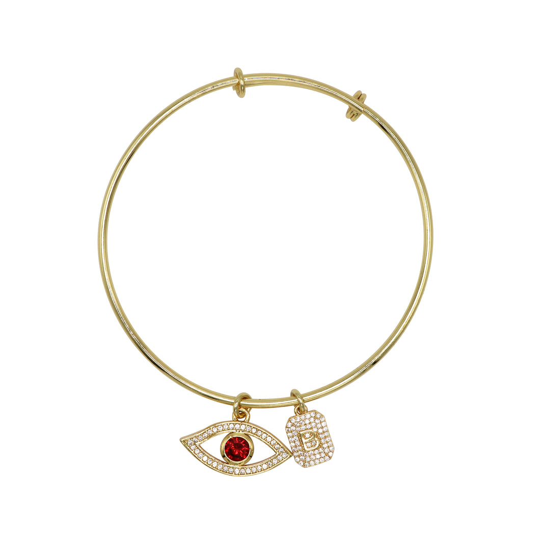 Protection Initial Charm Bracelet
