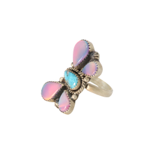 Load image into Gallery viewer, Aurora Opal &amp; Turquoise Butterfly Ring
