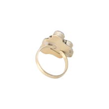 Load image into Gallery viewer, Aurora Opal &amp; Turquoise Half Flower Ring
