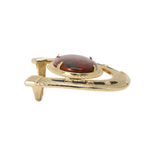 Load image into Gallery viewer, Gold Agate Horseshoe Belt Buckle
