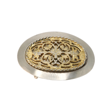 Load image into Gallery viewer, Floral Gold &amp; Silver Belt Buckle
