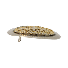 Load image into Gallery viewer, Floral Gold &amp; Silver Belt Buckle
