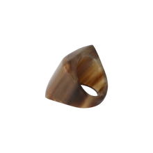 Load image into Gallery viewer, Light Brown Square Horn Ring
